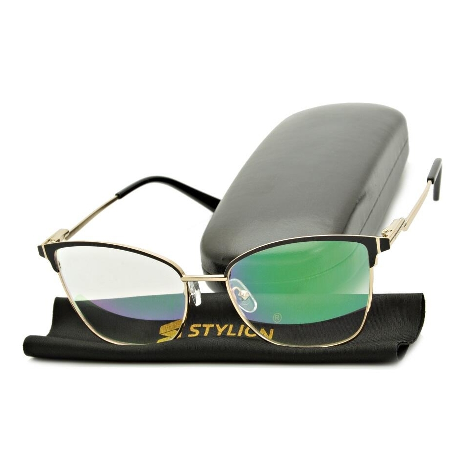 Plusy +1.50 damskie okulary do czytania korekcyjne z antyrefleksem ST325R