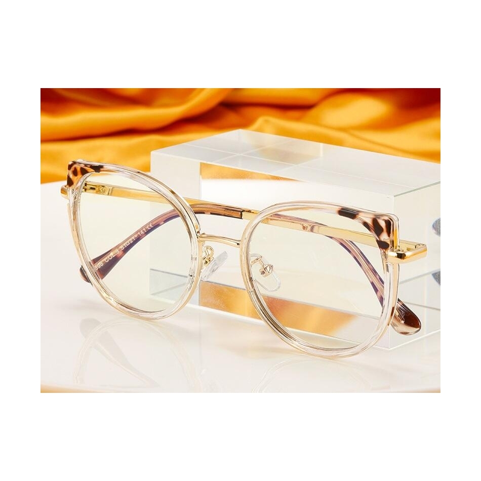 Damskie okulary zerówki do komputera BLUE LIGHT z flexami 25127E