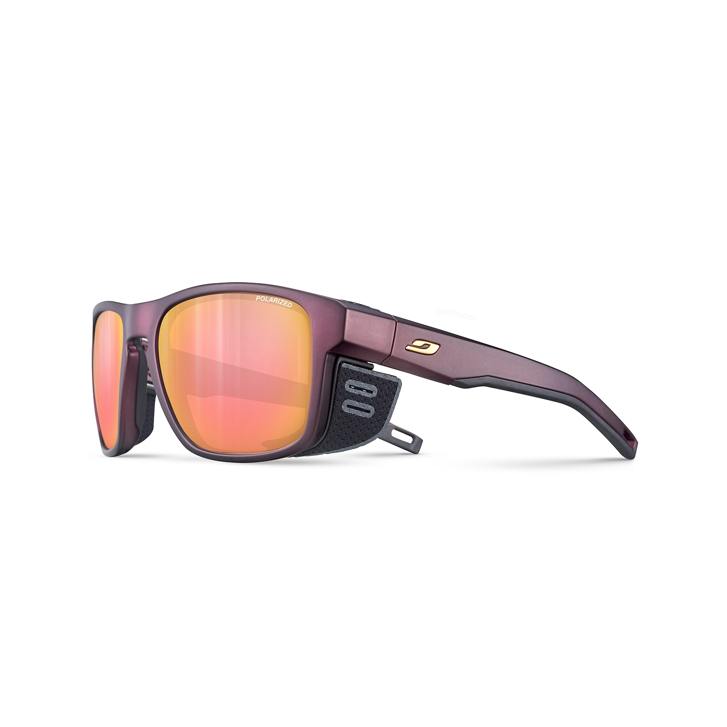 Sportowe okulary górskie z polaryzacją Julbo Shield M PLZ Spectron 3 CF J5449426 burgundy/gold - ONE SIZE