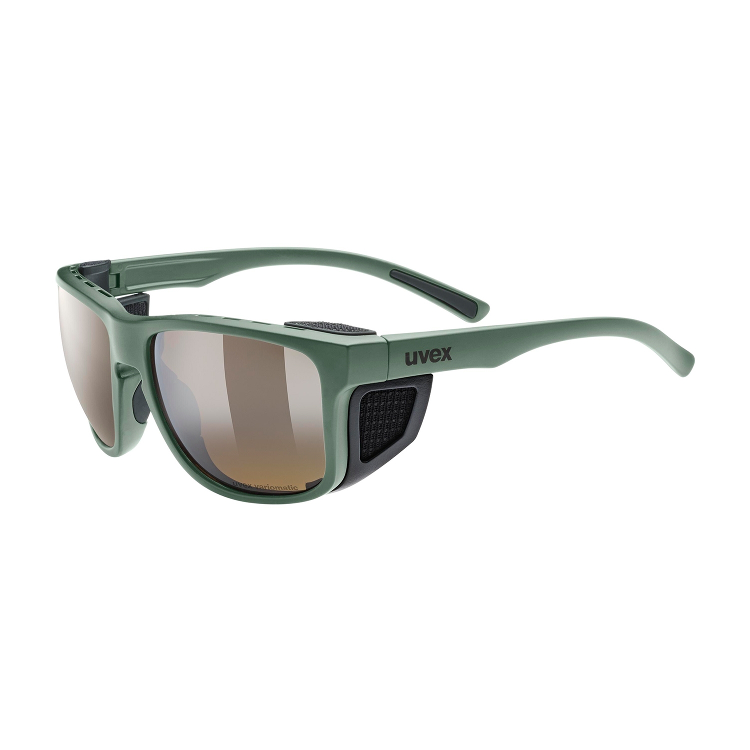 Okulary wysokogórskie z fotochromem i polaryzacją Uvex Sportstyle 312 VPX moss green mat - ONE SIZE