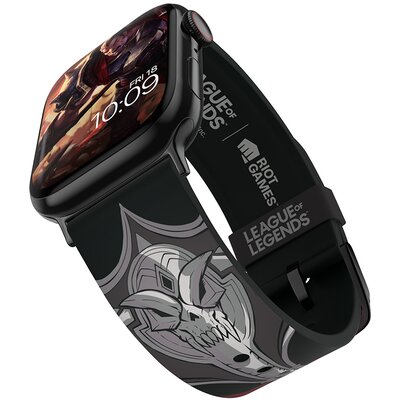 Pasek MOBY FOX League of Legends Darius do Apple Watch 2/3/4/5/6/7/8/9/SE/SE 2022/Ultra/Ultra 2 (38/40/41/42/44/45/49mm) Czarny