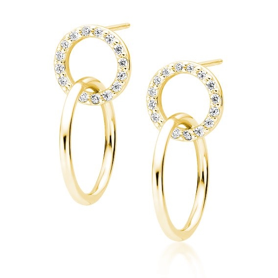 Kolczyki złote kółka koła srebro pozłącane prezent