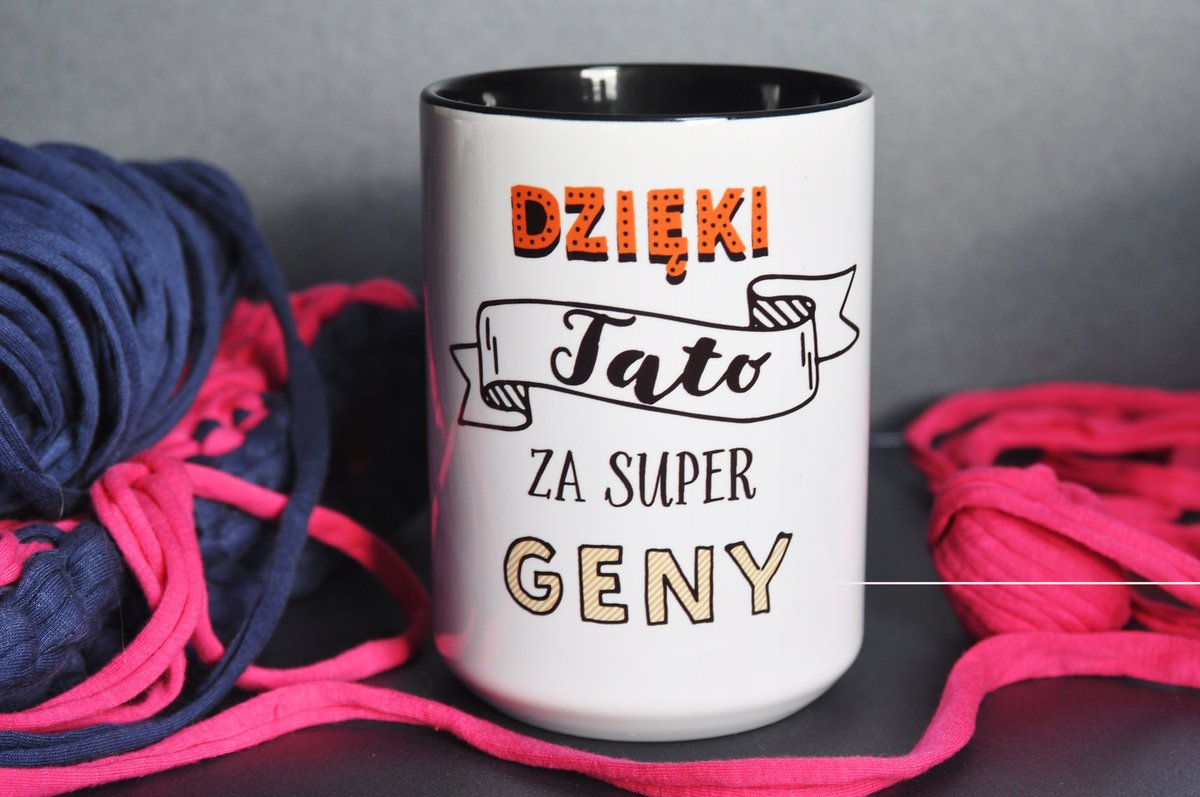 Dzięki Tato za super geny, kubek na dzień Ojca dla Taty, Sowia Aleja