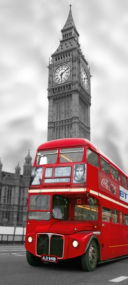 Фото - Шпалери BIG Londyn  Ben - Czerwony Autobus - fototapeta 