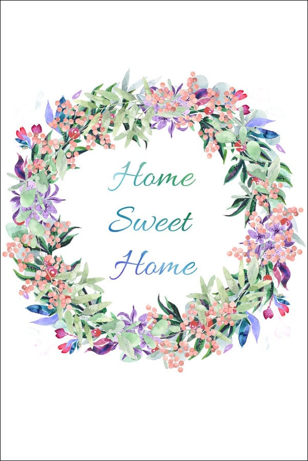 Home sweet home - plakat Wymiar do wyboru: 20x30 cm