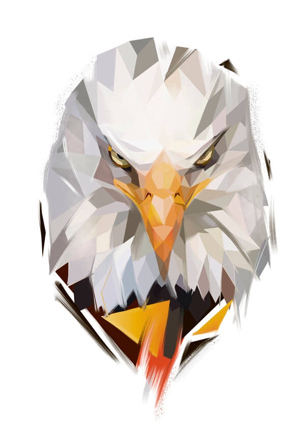 Orzeł jasne tło - plakat Wymiar do wyboru: 50x70 cm