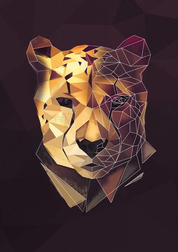 Gepard - plakat Wymiar do wyboru: 21x29,7 cm