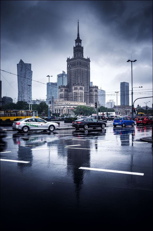 Plakat, Pochmurny Pałac Kultury i Nauki, 70x100 cm