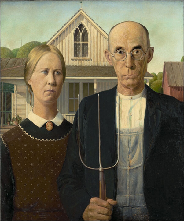 Plakat, American Gothic, 30x40 cm