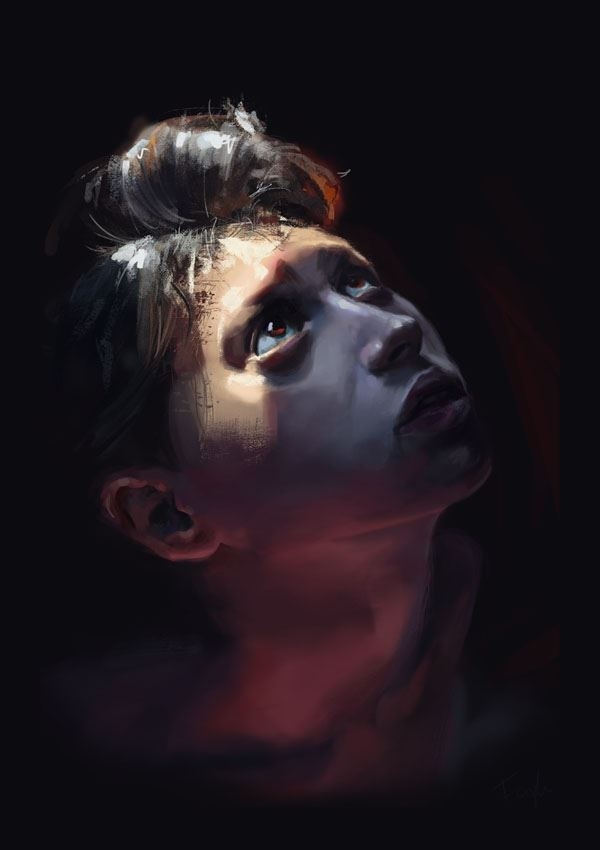 Portret chłopca - plakat premium 70x100 cm