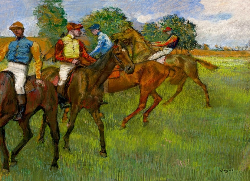 Before the Race, Edgar Degas - plakat Wymiar do wyboru: 50x40 cm