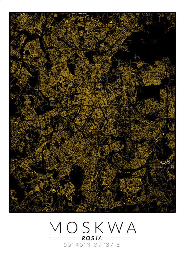 Galeria Plakatu, Plakat, Moskwa Złota Mapa, 29,7x42 cm