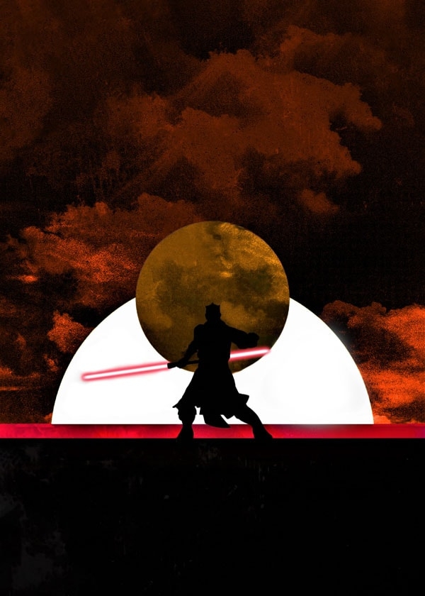Plakat, Sol Lunaris - Darth Maul, Gwiezdne Wojny Star Wars, 20x30 cm