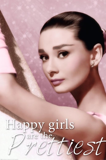 Audrey Hepburn Szczęśliwe Dziewczyny są Najładniejsze - plakat 61x91,5 cm