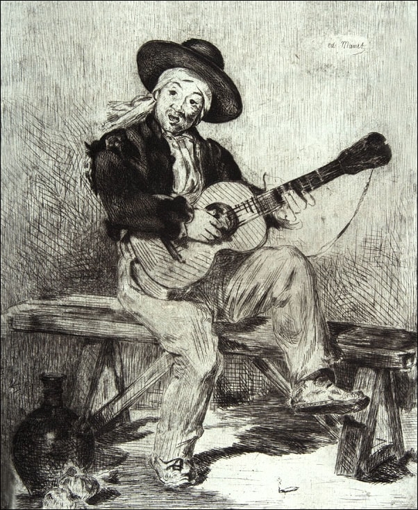 Galeria Plakatu, Plakat, The Spanish Singer (Le Guitarrero), Edouard Manet, 40x60 cm