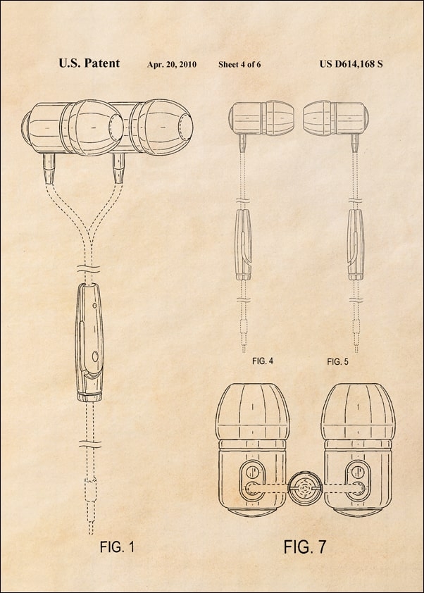 Patent, Sluchawki 2010 - plakat Wymiar do wyboru: 61x91,5 cm