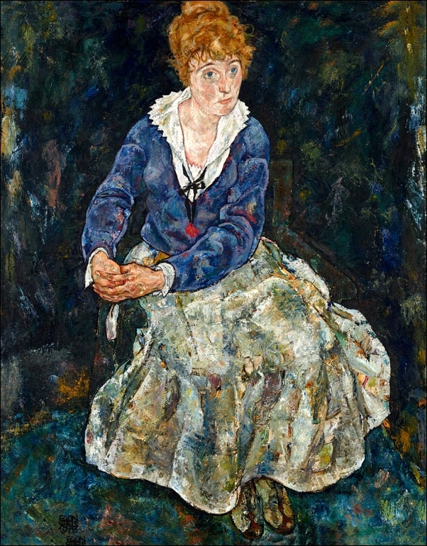 Portret żony Edith Schielem, Egon Schiele - plakat Wymiar do wyboru: 30x40 cm