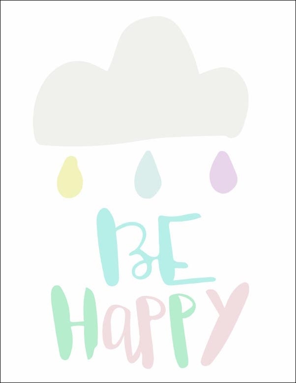 Plakat, Wesoła chmura, 20x30 cm