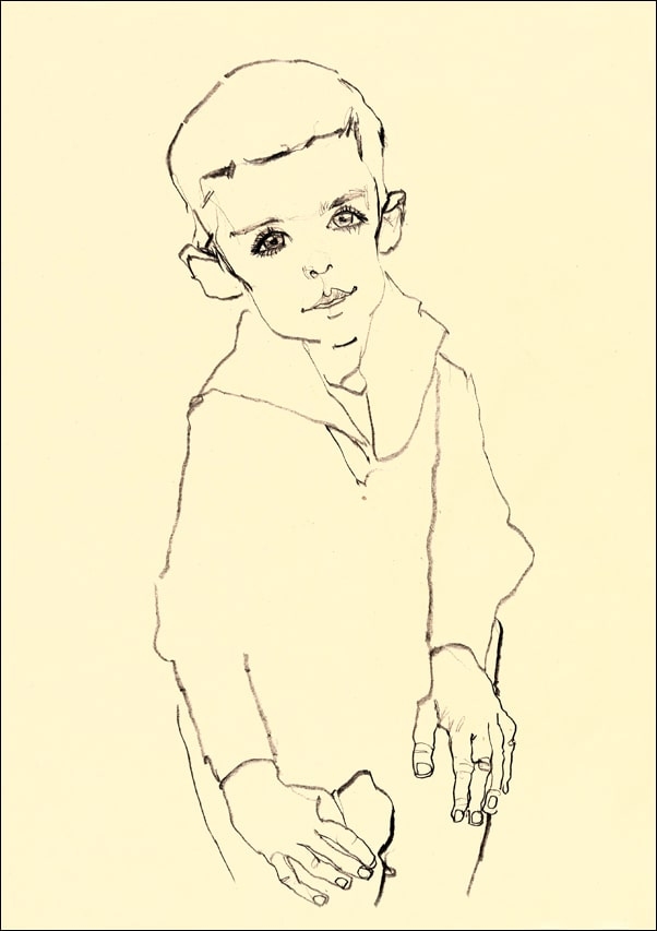 Portrait of Herbert Rainer, Egon Schiele - plakat Wymiar do wyboru: 70x100 cm