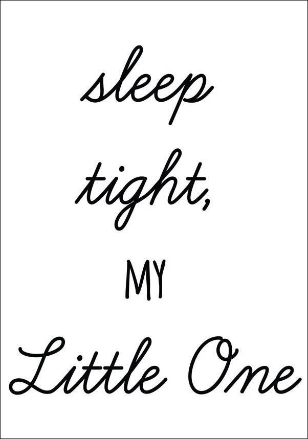 Plakat, Sleep tight my little one, 40x50 cm