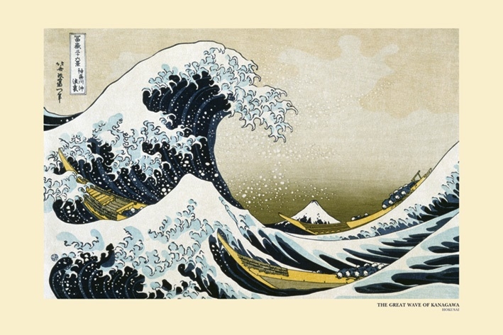 Pyramid Landscape  plakat Great Wave of Kanagawa PP30114