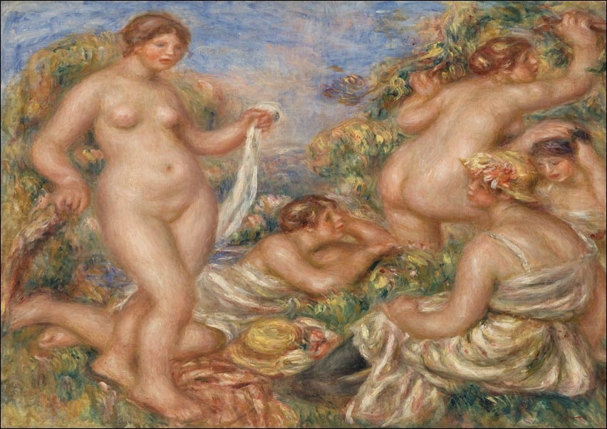 Galeria Plakatu, Plakat, Composition, Five Bathers, Pierre-Auguste Renoir, 30x20 cm
