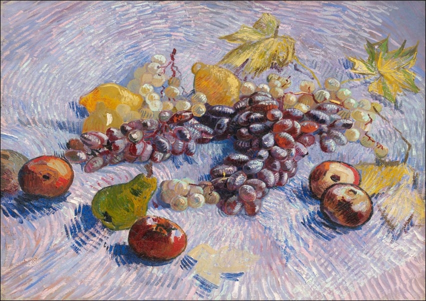 Galeria Plakatu, Plakat, Grapes, Lemons, Pears, and Apples, Vincent Van Gogh, 29,7x21 cm