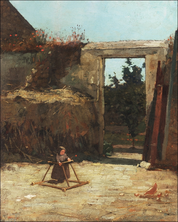 Galeria Plakatu, Plakat, French Farmyard, Winslow Homer, 40x60 cm