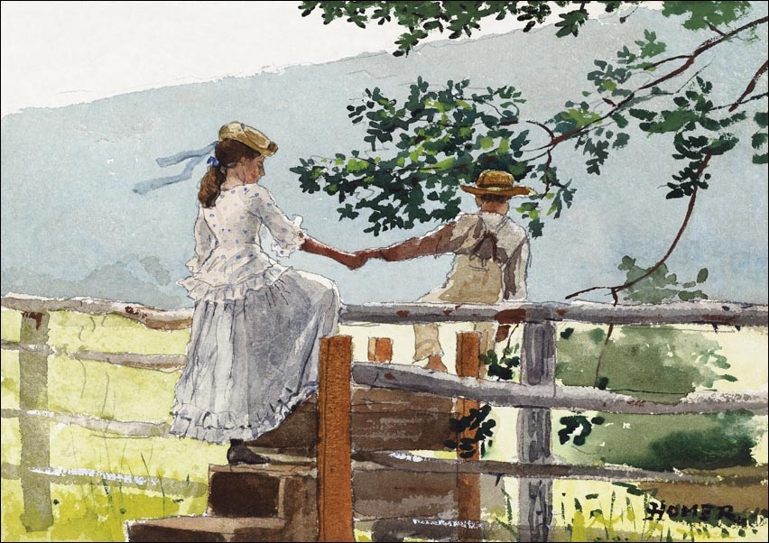 Galeria Plakatu, Plakat, On the Stile, Winslow Homer, 40x30 cm