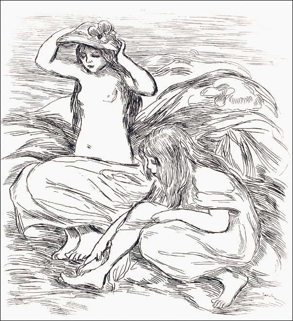 Galeria Plakatu, Plakat, Two Women Bathing, Pierre-Auguste Renoir, 29,7x42 cm