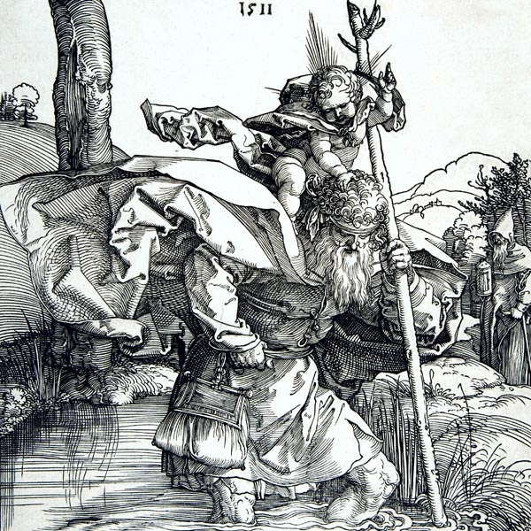 Galeria Plakatu, Plakat, Saint Christopher, Albrecht Durer, 40x40 cm