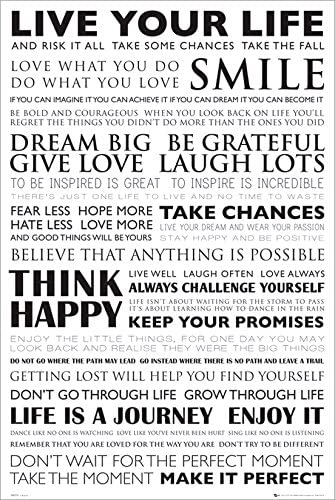 GB eye Ltd Live Your Life  Plakat Maxi  61 cm x 91.5 cm GN0719
