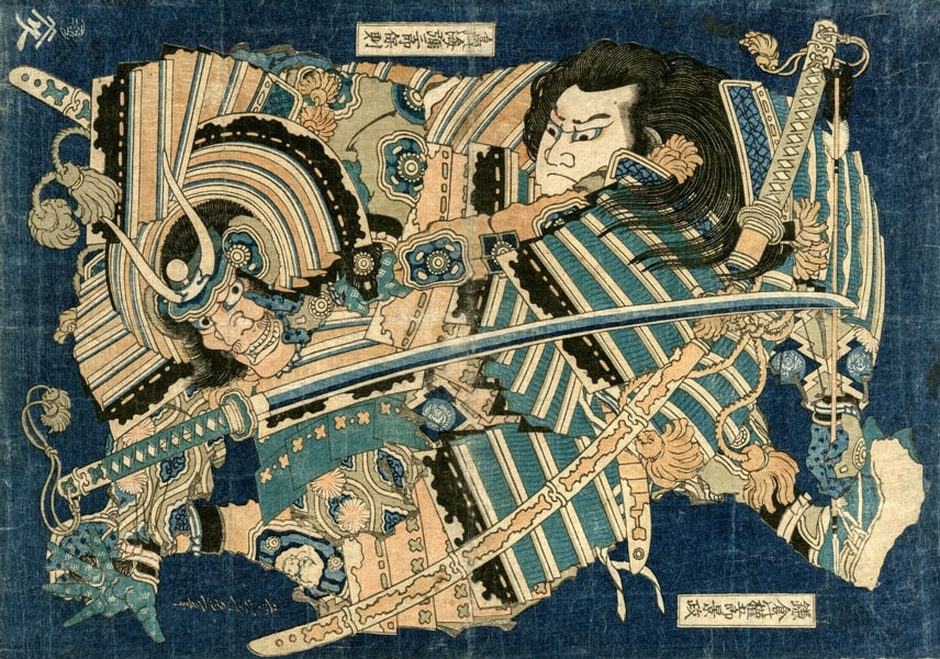 Plakat, Hokusai, Kamakura no Gengoro Seizing Torinoumi Tasaburo, 42x29,7 cm