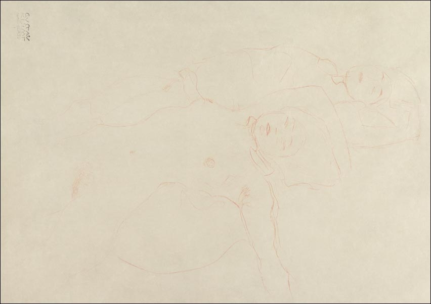 Galeria Plakatu, Plakat, Two Reclining Nudes, Gustav Klimt, 50x40 cm