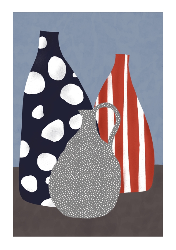 trzy wazony - plakat Wymiar do wyboru: 70x100 cm