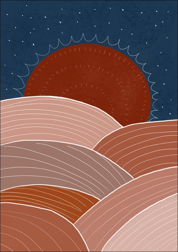 wschód słońca - plakat Wymiar do wyboru: 21x29,7 cm
