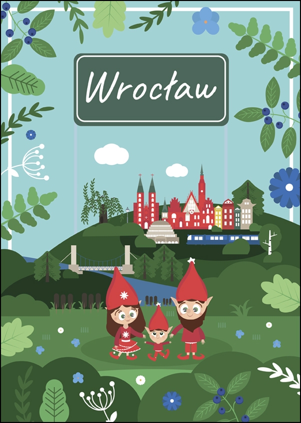 Bajkowe Miasta Wrocław - plakat 60x80 cm