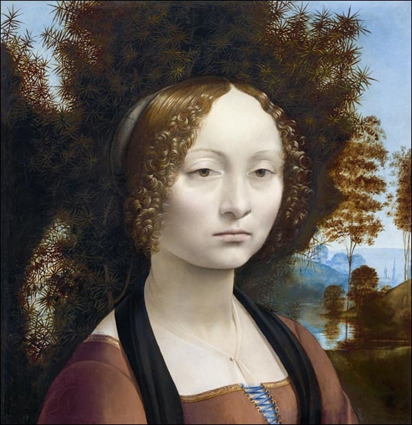 Galeria Plakatu, Plakat, Ginevra de’ Benci, Leonardo Da Vinci, 40x40 cm