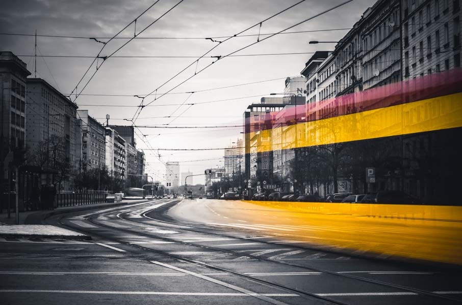 Plakat, Warszawa Tramwaj na Marszałkowskiej, 70x50 cm