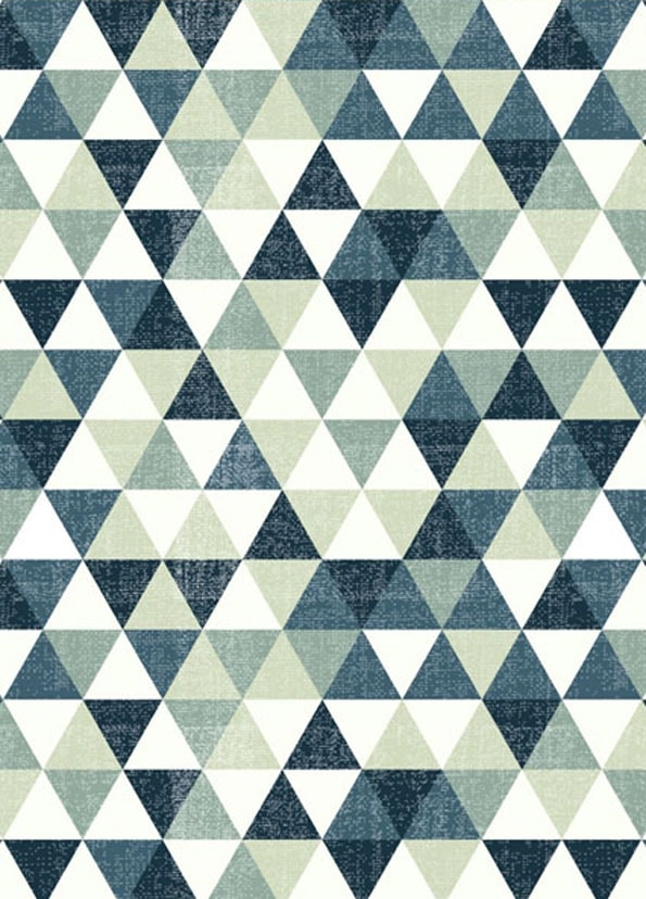 Plakat, Zielone trójkąty, 61x91,5 cm