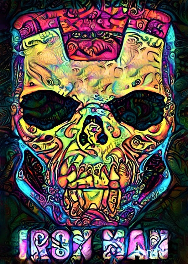 Plakat, PsychoSkulls, Iron Man, Marvel, 40x50 cm