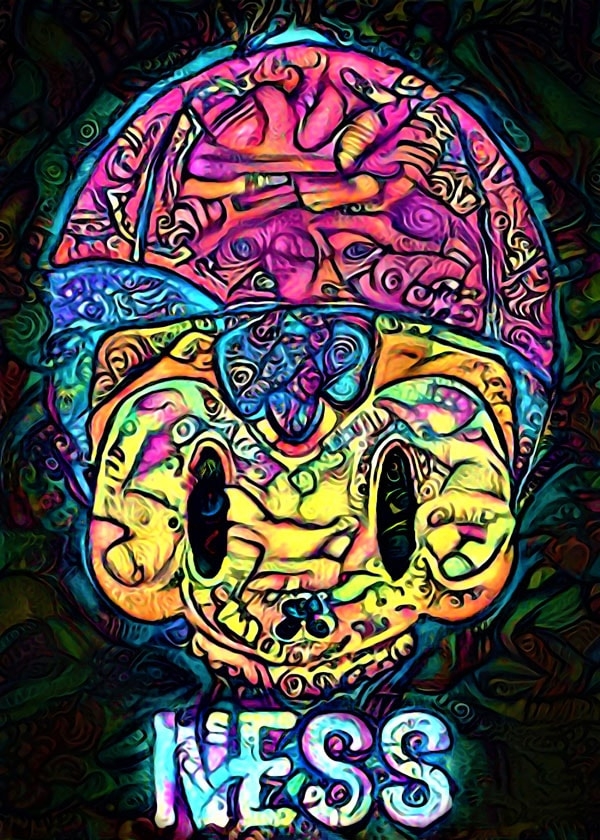 Plakat, PsychoSkulls, Ness, Earthbound, 61x91,5 cm