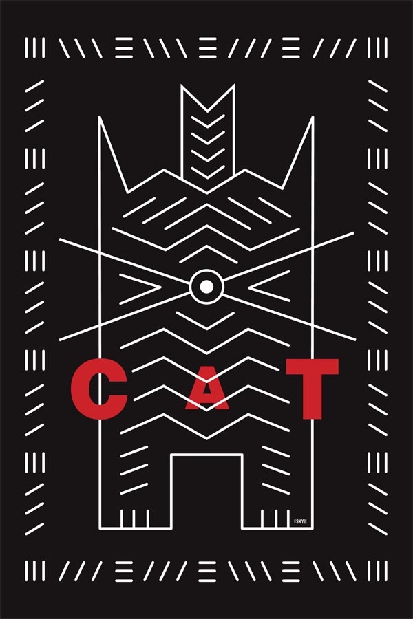 Galeria Plakatu, Cat black, 60x80 cm