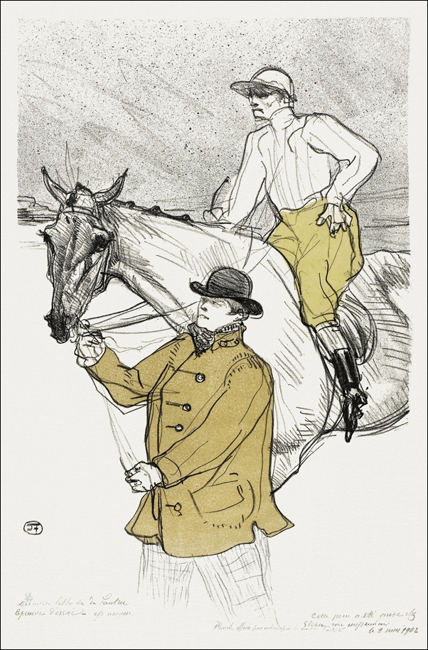 Galeria Plakatu, Plakat, The Jockey Going to the Post, Henri De Toulouse-Lautrec, 61x91,5 cm