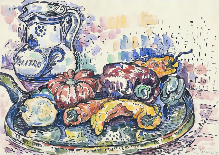 Still Life with Jug, Paul Signac - plakat 100x70 cm