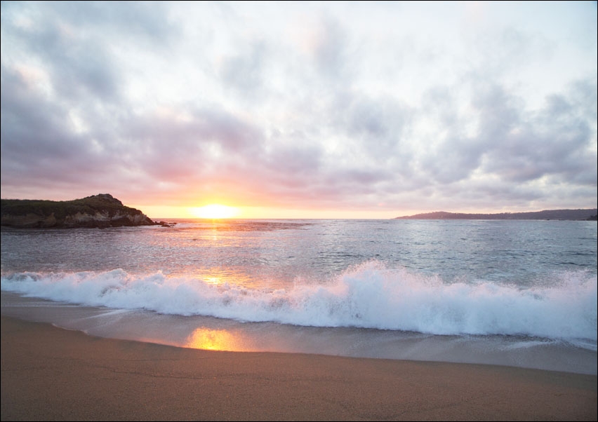 Pacific Coast Sunset at Monterey, California., Carol Highsmith - plakat 100x70 cm