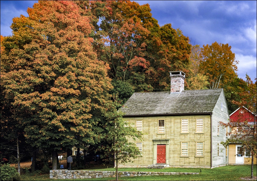 The Sloan-Raymond-Fitch house at Wilton Heritage Museum in Connecticut., Carol Highsmith - plakat 80x60 cm