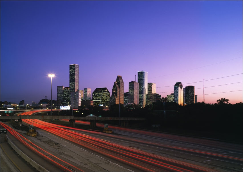 Houston, Texas skyline., Carol Highsmith - plakat 70x50 cm