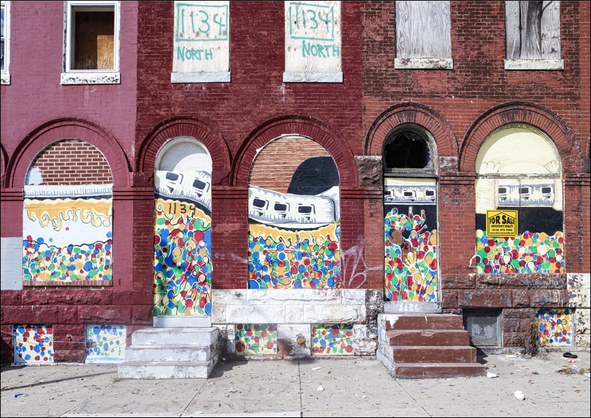 Mural in Baltimore, Maryland., Carol Highsmith - plakat 70x50 cm