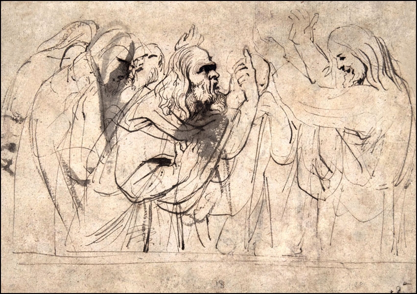 Christ and the Pharisees verso Christ and a Pharisee, Anthony van Dyck - plakat Wymiar do wyboru: 50x70 cm
